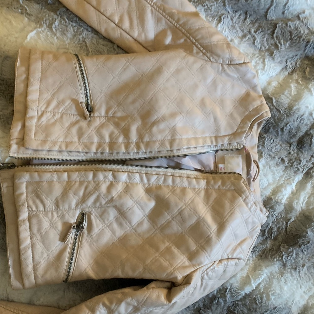 faux leather jacket